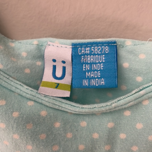 FLOWER PRINT POLKA DOT GIRLS DRESS - Picture 4 of 5